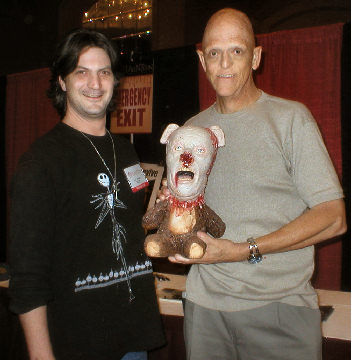 Teddy prop with Michael Berryman and Scott Wheelis